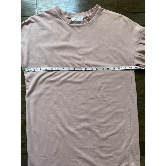 Beachlunchlounge Mini Dress Womens‎ Medium Blush Pink Cotton Flutter Sleeve - Picture 6 of 8